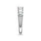 14K White Gold 1 Ct.Tw. Emerald Shape Lab Grown Diamond Half Way Eternity Band - Additional Clever Gem Image 3