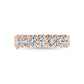 14K Rose Gold 1 Ct.Tw. Oval Shape Lab Grown Diamond Half Way Eternity Band - Lab Grown Diamond Ring - Alpier Jewelers
