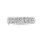 14K White Gold 1 Ct.Tw. Oval Shape Lab Grown Diamond Half Way Eternity Band - Lab Grown Diamond Ring - Alpier Jewelers