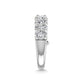14K White Gold 1 Ct.Tw. Oval Shape Lab Grown Diamond Half Way Eternity Band - Additional Clever Gem Image 4