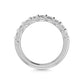 14K White Gold 1 Ct.Tw. Oval Shape Lab Grown Diamond Half Way Eternity Band - Additional Clever Gem Image 5