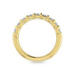 14K Yellow Gold 1 Ct.Tw. Oval Shape Lab Grown Diamond Half Way Eternity Band - Additional Clever Gem Image 5