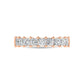 18K Rose Gold  1 Ct.Tw. Princess Shape Lab Grown Diamond Half Way Eternity Band - Lab Grown Diamond Ring - Alpier Jewelers