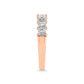 14K Rose Gold  1 1/3 Ct.Tw. Princess Shape Lab Grown Diamond Half Way Eternity Band - Additional Clever Gem Image 4
