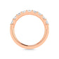 14K Rose Gold  1 1/3 Ct.Tw. Princess Shape Lab Grown Diamond Half Way Eternity Band - Additional Clever Gem Image 5