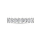 14K White Gold  1 Ct.Tw. Princess Shape Lab Grown Diamond Half Way Eternity Band - Lab Grown Diamond Ring - Alpier Jewelers