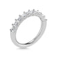 14K White Gold  1 1/3 Ct.Tw. Princess Shape Lab Grown Diamond Half Way Eternity Band - Additional Clever Gem Image 3