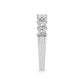 14K White Gold  1 1/3 Ct.Tw. Princess Shape Lab Grown Diamond Half Way Eternity Band - Additional Clever Gem Image 4