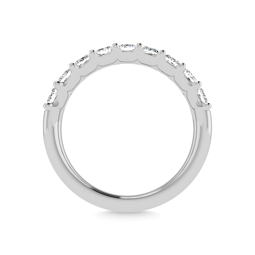 14K White Gold  1 Ct.Tw. Princess Shape Lab Grown Diamond Half Way Eternity Band - Additional Clever Gem Image 5