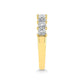 14K Yellow Gold  1 1/3 Ct.Tw. Princess Shape Lab Grown Diamond Half Way Eternity Band - Additional Clever Gem Image 4