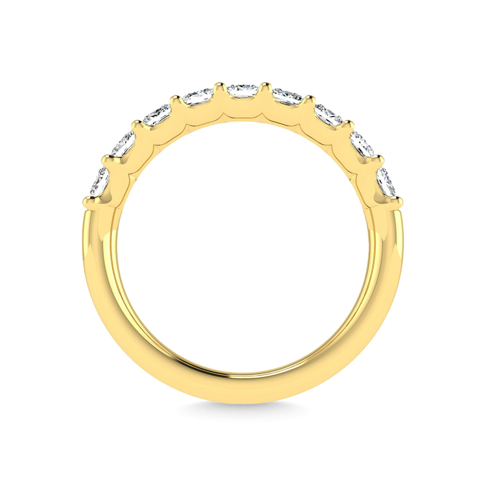 14K Yellow Gold  1 1/3 Ct.Tw. Princess Shape Lab Grown Diamond Half Way Eternity Band - Additional Clever Gem Image 5