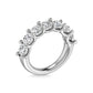 14K White Gold 5/8 Ct.Tw. Round Shape Lab Grown Diamond Half Way Eternity Band - Additional Clever Gem Image 2