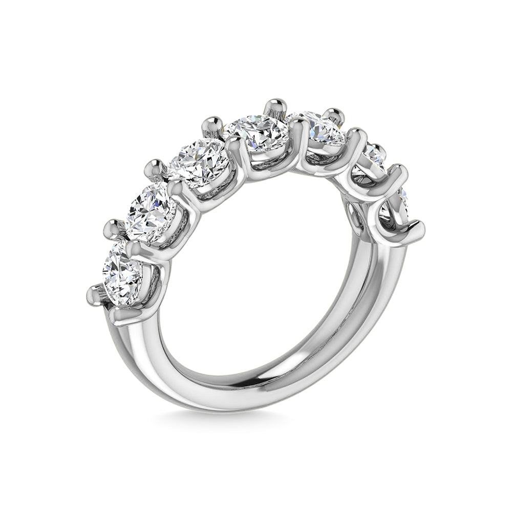 14K White Gold 5/8 Ct.Tw. Round Shape Lab Grown Diamond Half Way Eternity Band - Additional Clever Gem Image 2