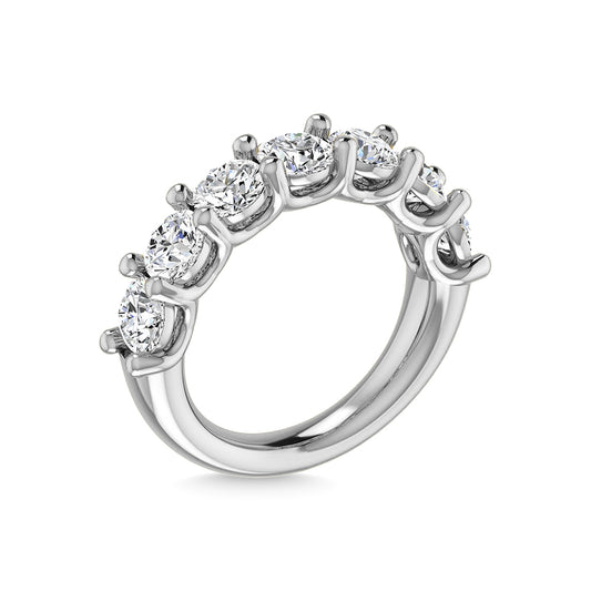 14K White Gold 5/8 Ct.Tw. Round Shape Lab Grown Diamond Half Way Eternity Band - Additional Clever Gem Image 2