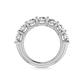14K White Gold 5/8 Ct.Tw. Round Shape Lab Grown Diamond Half Way Eternity Band - Additional Clever Gem Image 3