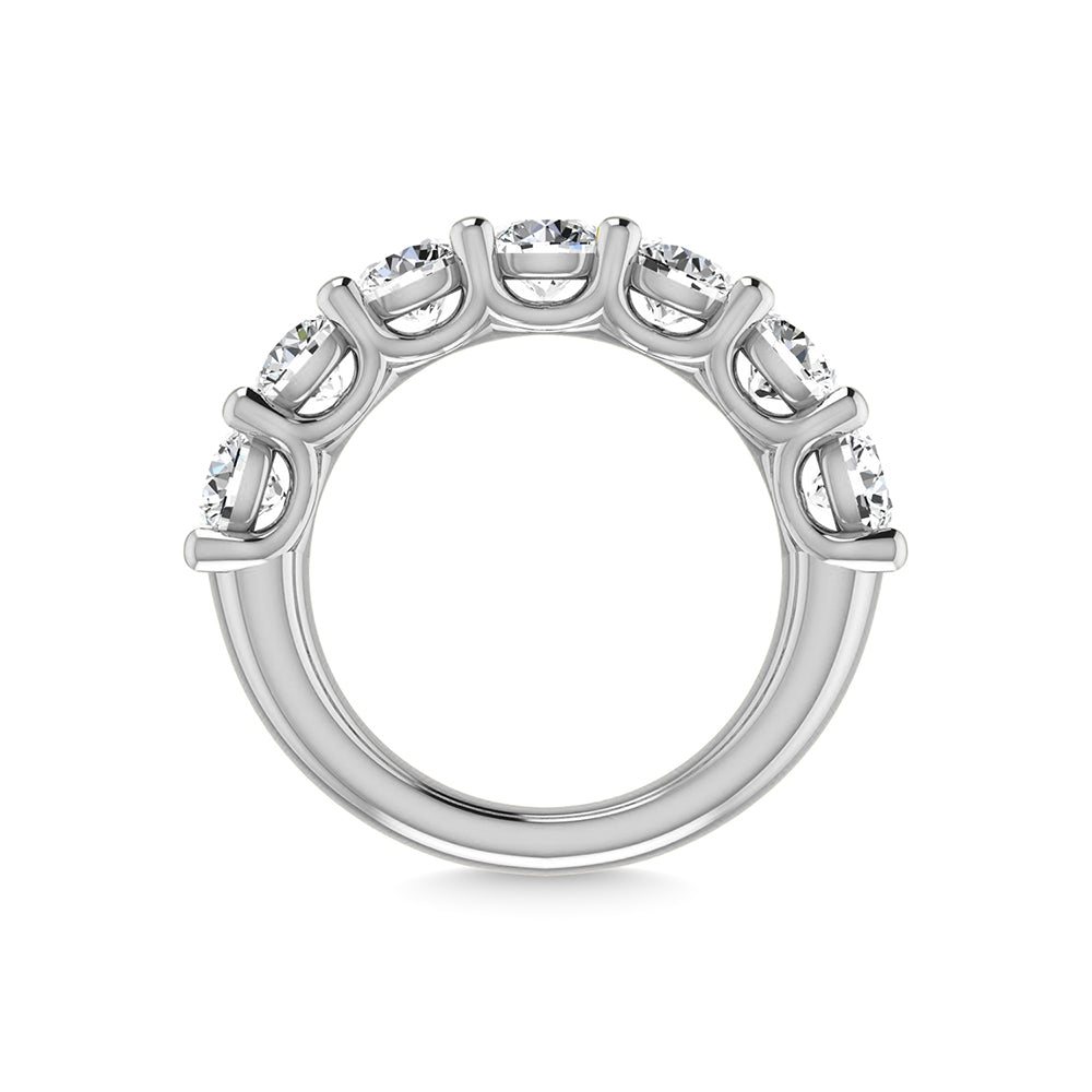 14K White Gold 5/8 Ct.Tw. Round Shape Lab Grown Diamond Half Way Eternity Band - Additional Clever Gem Image 3