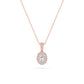 14KR 0.8ctw F+VS+ Lab Grown Diamond Pendant