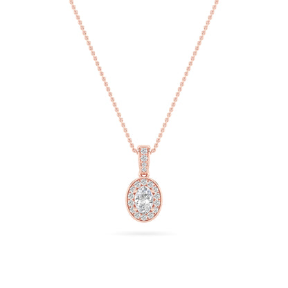 14KR 0.8ctw F+VS+ Lab Grown Diamond Pendant