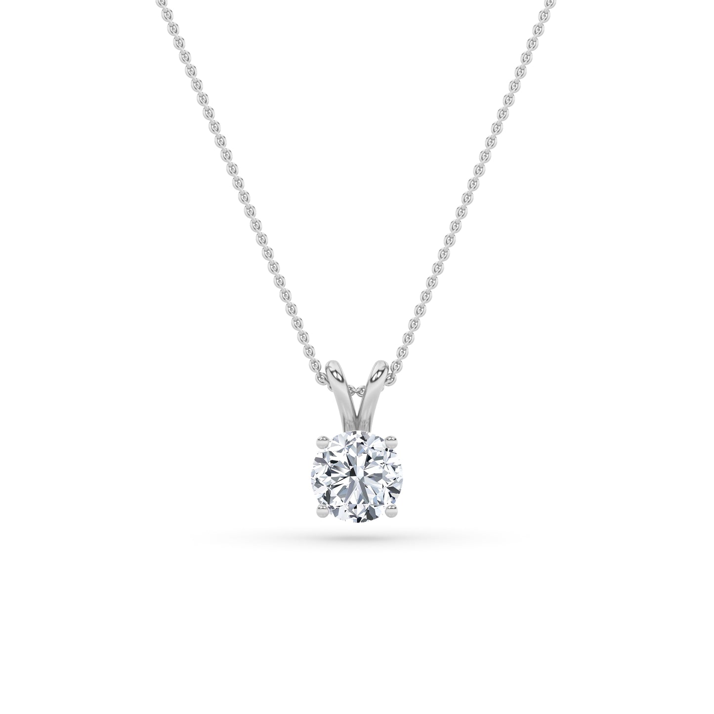 14KW 1ctw F+VVS+ Lab Grown Diamond Pendant