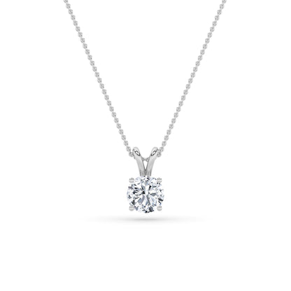 14KW 1ctw F+VVS+ Lab Grown Diamond Pendant