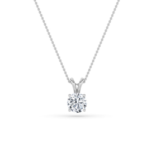14KW 1ctw F+VVS+ Lab Grown Diamond Pendant
