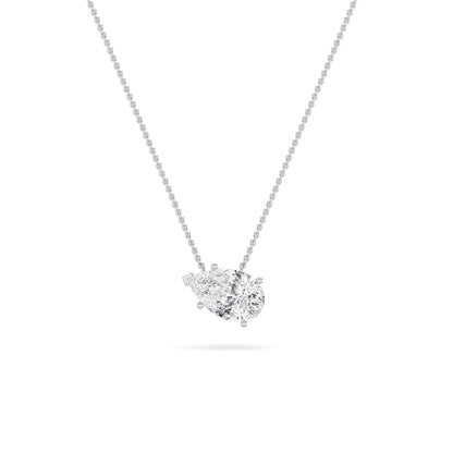 14KW 1ctw F+VS+ Lab Grown Diamond Pendant