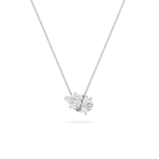 14KW 1ctw F+VS+ Lab Grown Diamond Pendant
