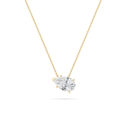 14KY 1ctw F+VS+ Lab Grown Diamond Pendant