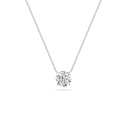 14KW 1ctw F+VS+ Lab Grown Diamond Pendant