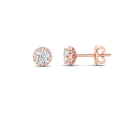14KR 1ctw F+VS+ Lab Grown Diamond Earrings