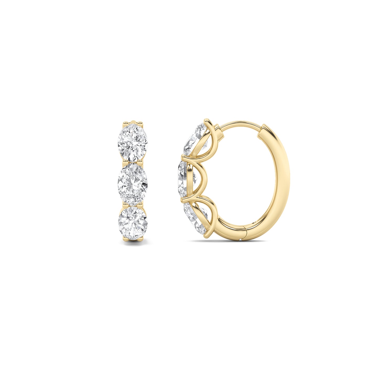 14KY 3.3ctw F+VS+ Lab Grown Diamond Earrings