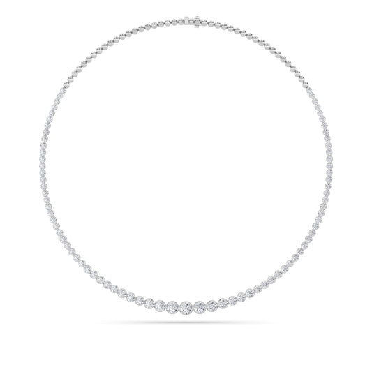 14KW 7ctw F+VS+ Lab Grown Diamond Necklace