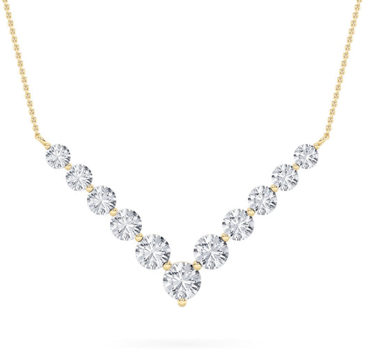 14KY 5ctw F+VS+ Lab Grown Diamond Necklace