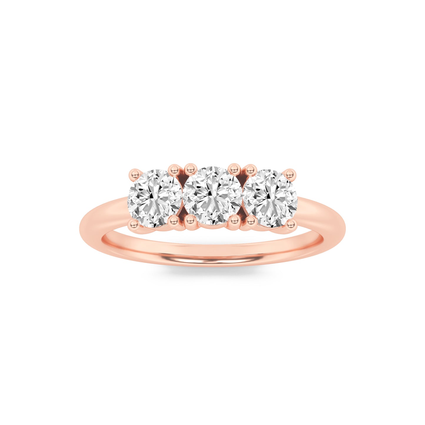 14KR 0.7ctw F+VS+ Lab Grown Diamond Ring