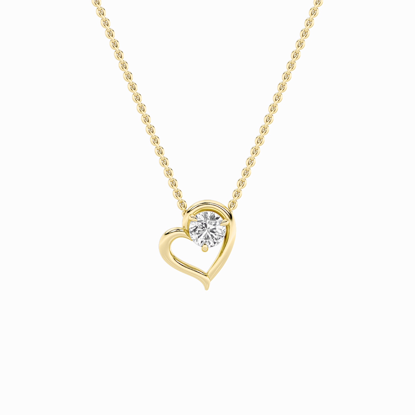 14KY 0.5ctw F+VS+ Lab Grown Diamond Pendant