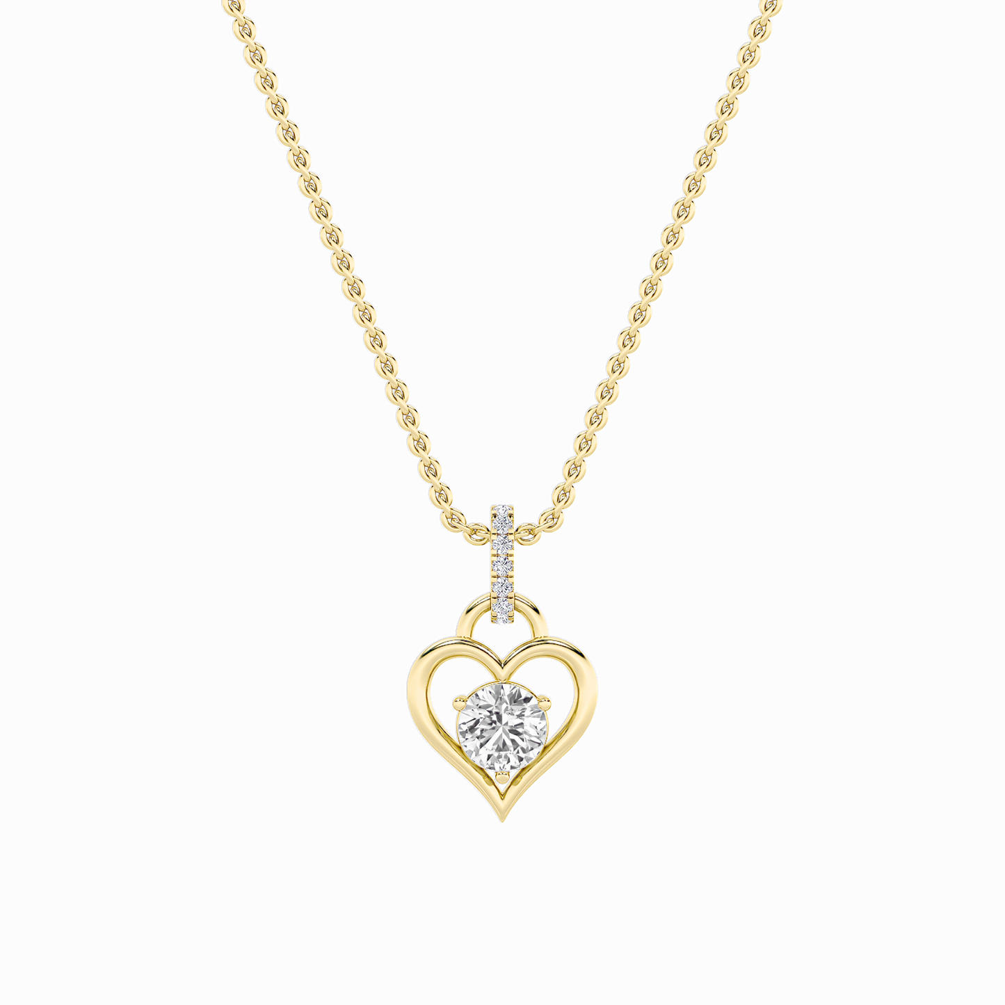 14KY 1.5ctw F+VS+ Lab Grown Diamond Pendant