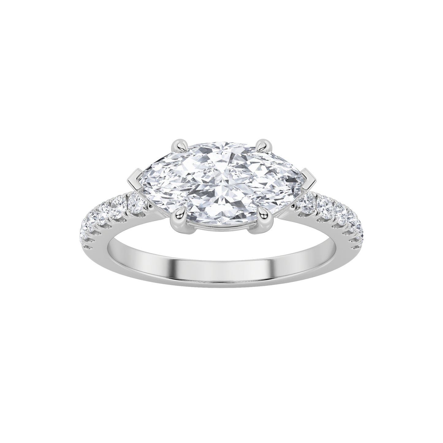 14KW 1.5ctw F+VS+ Lab Grown Diamond Sz 7 Ring