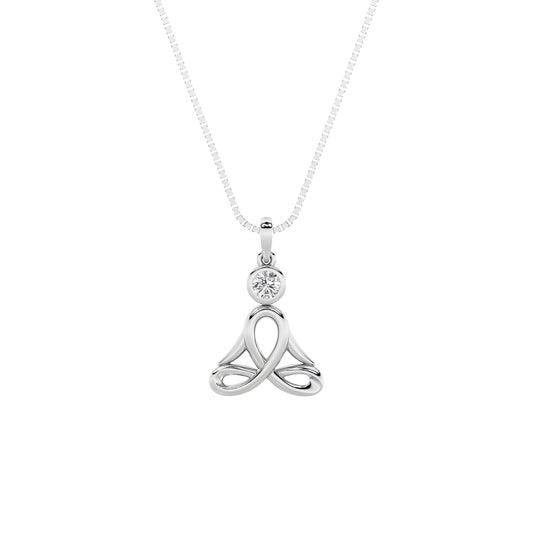 14KW 6.33ctw F+VS+ Lab Grown Diamond Pendant