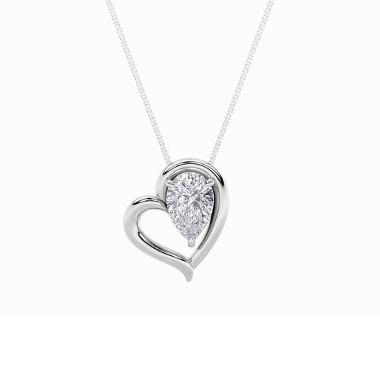 14KW 0.5ctw F+VS+ Lab Grown Diamond Pendant
