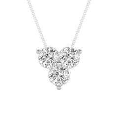 14KW 1ctw F+VS+ Lab Grown Diamond Pendant