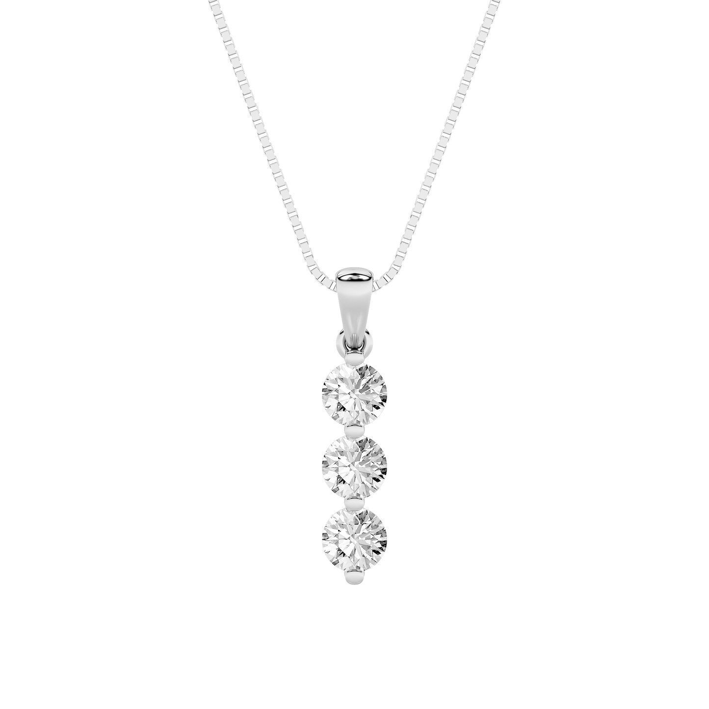 14KW 1ctw [D=17] F+VS+ Lab Grown Diamond Pendant