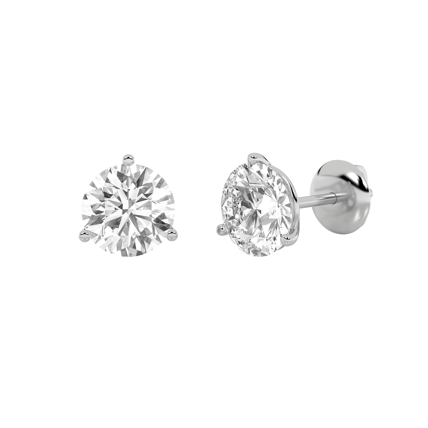 14KW 1ctw F+VS+ Lab Grown Diamond Earrings