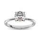 14K White Gold Lab Grown Diamond 1/2 Ct.Tw. IGI Certified CVD VS1+ G+ Solitaire Ring (Available in 0.50ctw to 7ctw) - LG-SOL-100W-SI