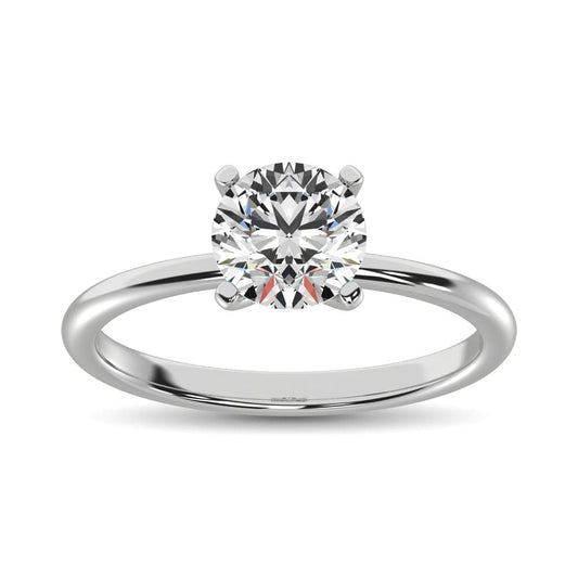 14K White Gold Lab Grown Diamond 1/2 Ct.Tw. IGI Certified CVD VS1+ G+ Solitaire Ring (Available in 0.50ctw to 7ctw) - LG-SOL-100W-SI