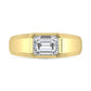 14K Yellow Gold Lab Grown Diamond 2 Ct.Tw. Mens Band - Men's Ring