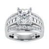 10K White Gold Lab Grown Diamond 1 3/4 Ct.Tw. Radiant Shape Engagement Ring (IGI Certified 1CT) - LG1180W-RA-10