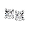 Sterling Silver Lab Grown Diamond 1/6 Ct.Tw. Illusion Stud Earrings (1/3CT Look)