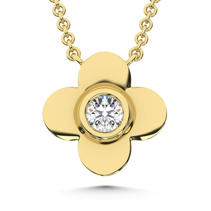 10K Yellow Gold Lab Grown Diamond 1/20 Ct.Tw. Fashion Necklace - LG1212Y-P