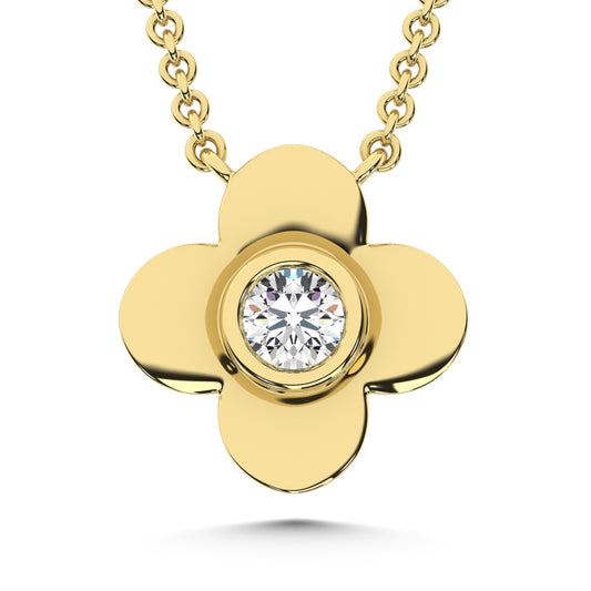10K Yellow Gold Lab Grown Diamond 1/20 Ct.Tw. Fashion Necklace - LG1212Y-P