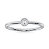10K White Gold Lab Grown Diamond 1/6 Ct.Tw. Solitaire Ring